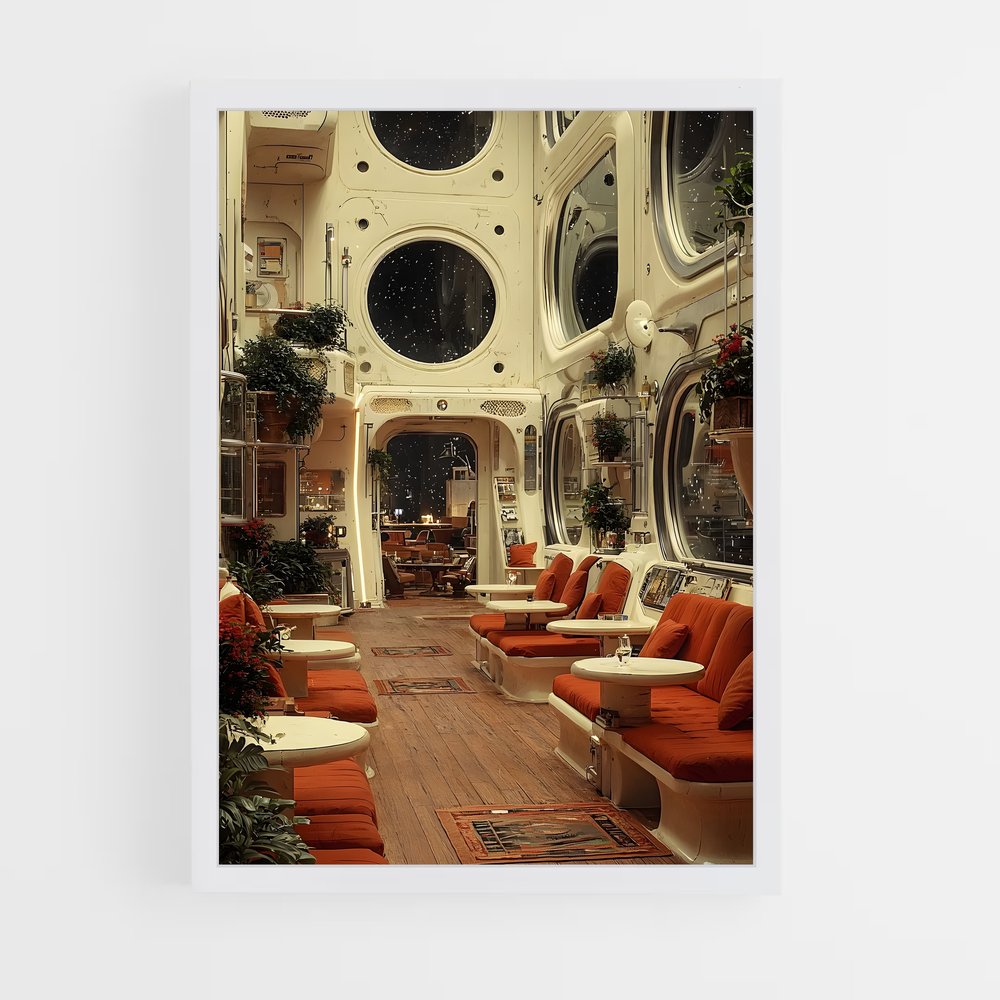 Poster Futuriste Lumineux – affiche Espace rétro (vue 3)